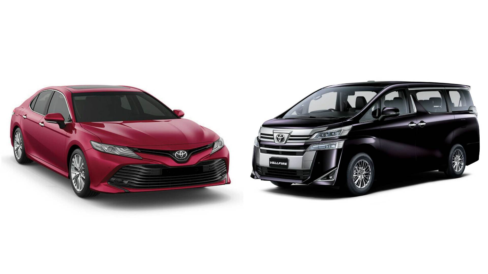 Both the Toyota Camry Hybrid and Vellfire MPV can run in pure-electric mode. Image: Toyota