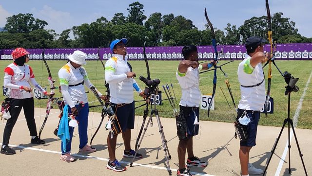 Indian archers arrived early on Tokyo. Weather conditions matter a lot in archery and they are making sure to be ready for the big day. Image courtesy: Twitter/@Media_SAI