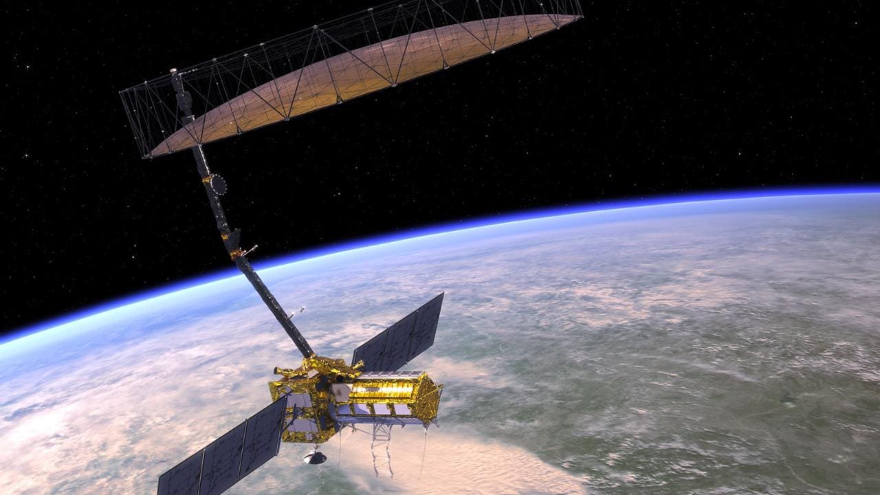 Illustration of the NISAR satellite co-developed by ISRO and NASA. Image credit: NASA