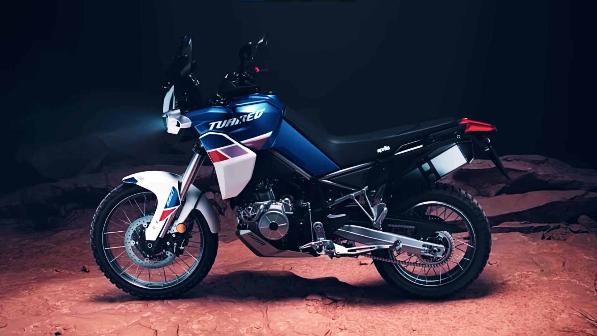 The Aprilia Tuareg's 660 cc parallel-twin makes 80 hp and 70 Nm of torque. Image: Aprilia