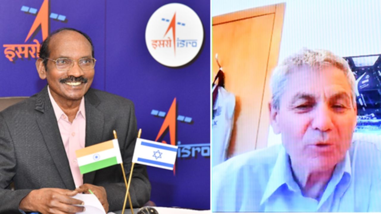 Dr. K. Sivan, Chairman, Indian Space Research Organisation (ISRO)/ Secretary, Department of Space during a virtual meeting with Mr. Avi Blasberger, Director General, Israel Space Agency (ISA) on 29 July 2021. Image credit: ISRO