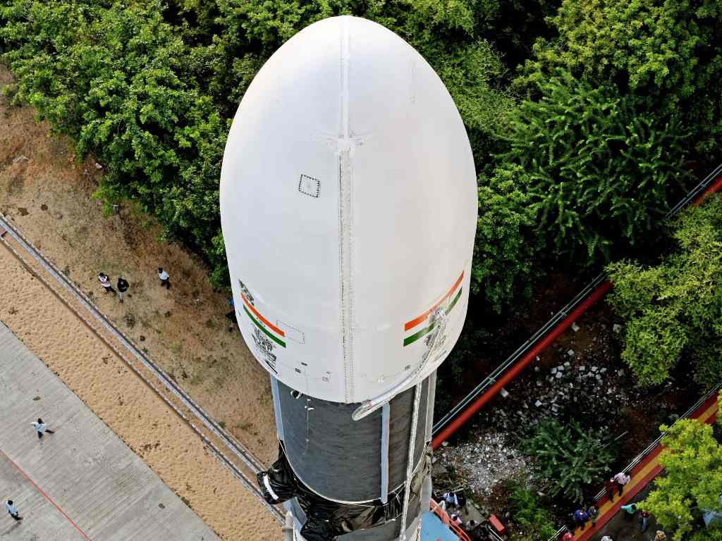 ISRO's GSLV-F10 Ogive-shaped fairing. Image credit: ISRO