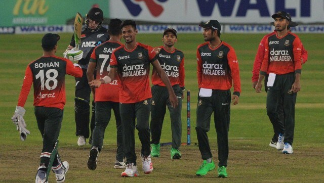 Bangladesh vs New Zealand: Hosts win by four runs to take two-match lead in T20I series Bangladesh vs New Zealand: Hosts win by four runs to take two-match lead in T20I series