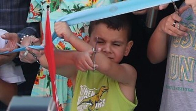 Watch: Boy steals limelight from Turkish president Erdogan, cuts inauguration ribbon before him