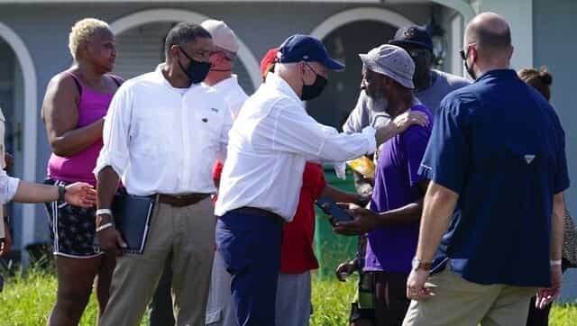 In storm-ravaged Louisiana, Joe Biden walks amid devastation to reassure citizens In storm-ravaged Louisiana, Joe Biden walks amid devastation to reassure citizens