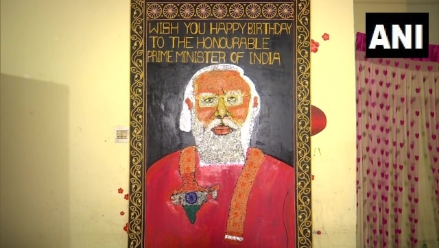 Narendra Modi 71st birthday: Odisha-based artist makes eight-feet-tall portrait of PM using food grains