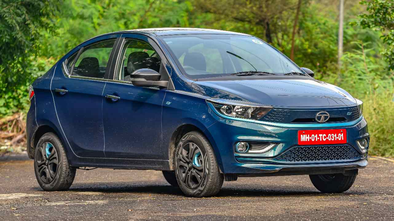 The Tigor EV looks much like its petrol-powered sibling, but sports different styling cues. Image: Anis Shaikh/Overdrive