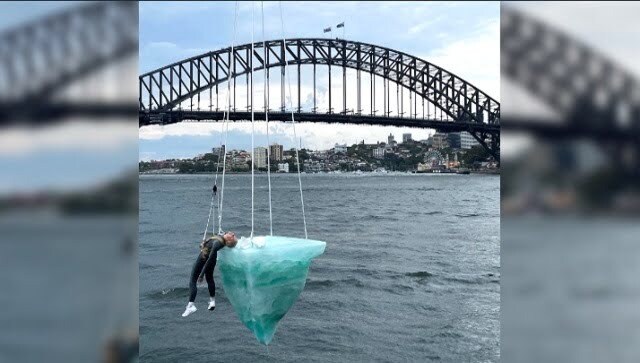 Watch: Women dance on melting ice block to deliver climate change message Watch: Women dance on melting ice block to deliver climate change message