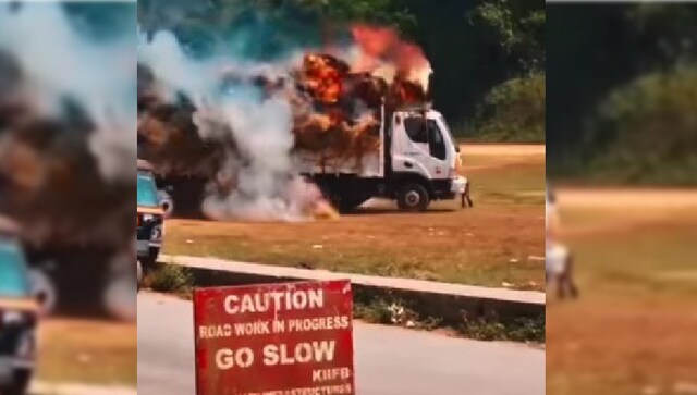 Watch: Kerala man drives burning truck to safety, earns praise from netizens Watch: Kerala man drives burning truck to safety, earns praise from netizens