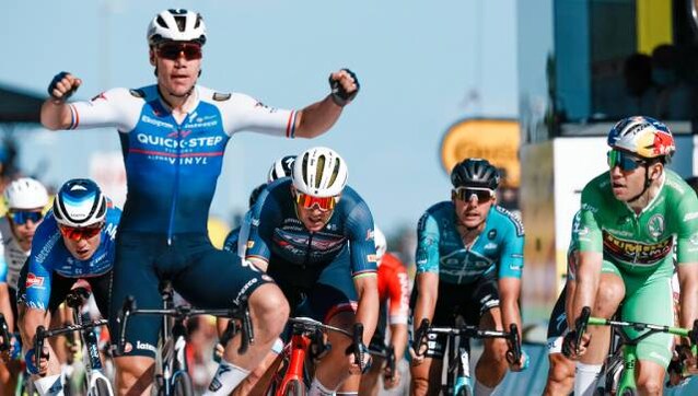 Tour de France 2022: Fabio Jakobsen wins stage 2 in Denmark, Van Aert takes lead