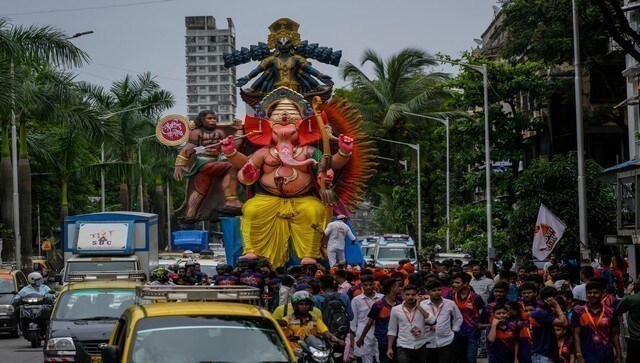 An idol arrives at a Pandal in Mumbai. Chief Minister Eknath Shinde has asked officials to waive toll taxes for devotees who are travelling to Konkan from Mumbai. He has also directed the Maharashtra State Road Transport Corporation to operate adequate buses during the festival. AP An idol arrives at a Pandal in Mumbai. Chief Minister Eknath Shinde has asked officials to waive toll taxes for devotees who are travelling to Konkan from Mumbai. He has also directed the Maharashtra State Road Transport Corporation to operate adequate buses during the festival. AP