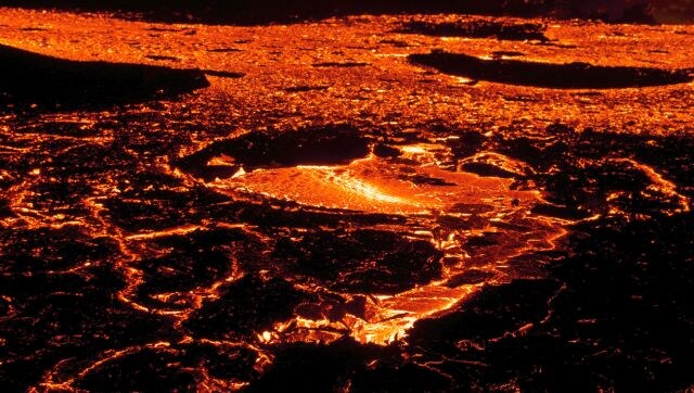 Turning red: Rivers of lava flow as Iceland's Fagradalsfjall volcano erupts Turning red: Rivers of lava flow as Iceland's Fagradalsfjall volcano erupts