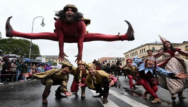 Participants dressed in different costumes as they performed during the traditional costume parade of the Oktoberfest beer festival in Munich, southern Germany on 18 September. Oktoberfest is the world’s most renowned beer festival which began on 17 September and will end on 3 October. AFP Participants dressed in different costumes as they performed during the traditional costume parade of the Oktoberfest beer festival in Munich, southern Germany on 18 September. Oktoberfest is the world’s most renowned beer festival which began on 17 September and will end on 3 October. AFP