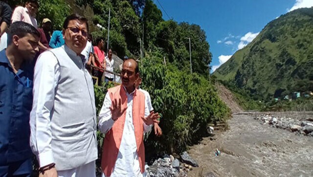 Uttarakhand CM Pushkar Singh Dhami visits cloudburst-hit areas of Pithoragarh district, meets affected people