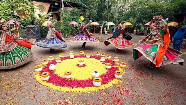 Garba is traditionally performed by women who form a circle around a ‘garbha deep’ – a clay lantern. It is predominantly performed in north-western India. ANI Garba is traditionally performed by women who form a circle around a ‘garbha deep’ – a clay lantern. It is predominantly performed in north-western India. ANI