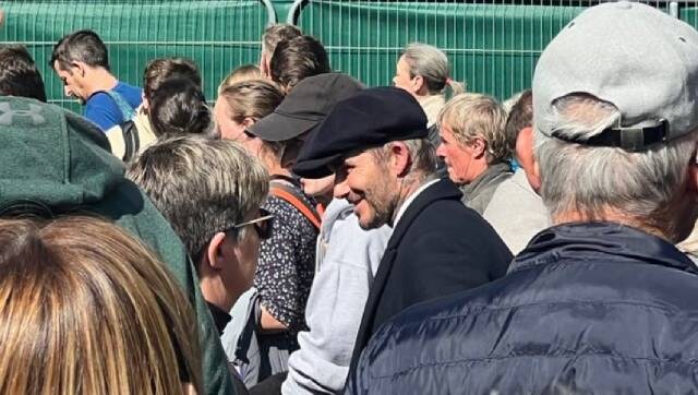 David Beckham queues through the night to see Queen Elizabeth II's coffin David Beckham queues through the night to see Queen Elizabeth II's coffin