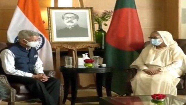 Bangladesh PM Sheikh Hasina holds talk with EAM S Jaishankar Bangladesh PM Sheikh Hasina holds talk with EAM S Jaishankar