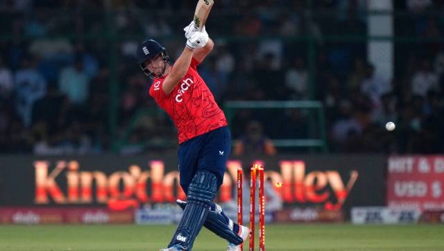 England were 14-3 by the third over as Phil Salt, Alex Hales and Will Jacks (in photo) failed to touch the double-digit figure. AP