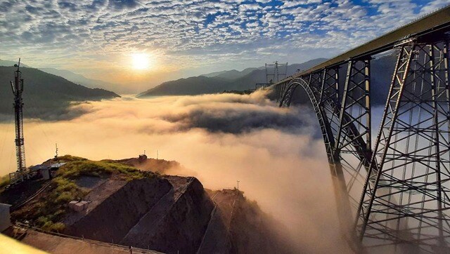 Rail Ministry shares breathtaking pictures of Chenab Bridge in J&K, check