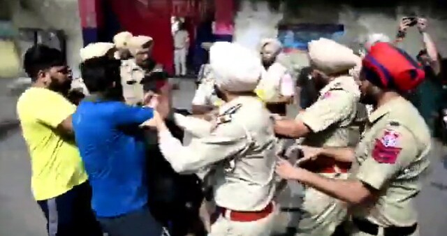 Watch: Ludhiana Police chase away mediapersons gathered to get info about shooting incident Watch: Ludhiana Police chase away mediapersons gathered to get info about shooting incident
