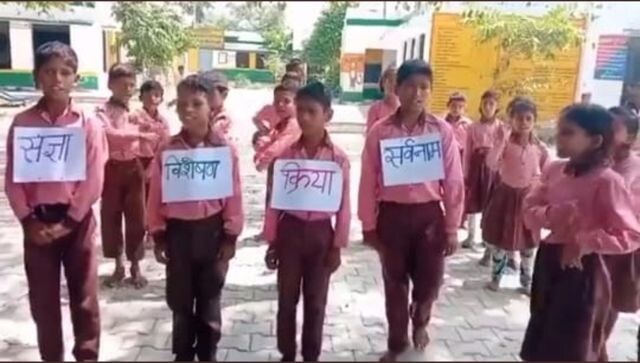 Watch: School children learn Hindi grammar through drama and poetry; internet hails their effort