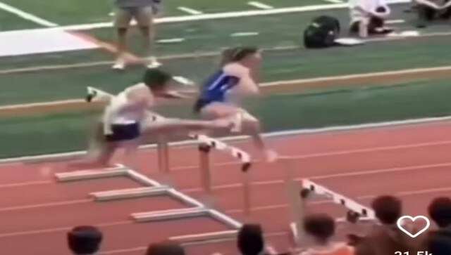 Watch: High school girl sets example of never-give-up attitude in sports