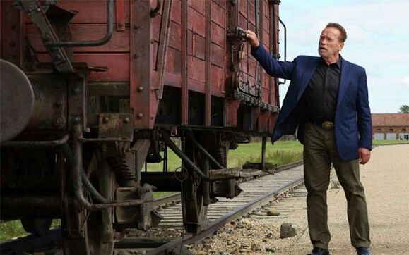 Arnold Schwarzenegger visits the site of the Auschwitz Nazi death camp in message against hatred Arnold Schwarzenegger visits the site of the Auschwitz Nazi death camp in message against hatred