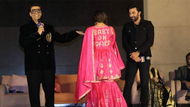 Alia Bhatt flaunts her customised 'Baby on board' ensemble as Ranbir Kapoor smiles at Brahmastra's grand event Alia Bhatt flaunts her customised 'Baby on board' ensemble as Ranbir Kapoor smiles at Brahmastra's grand event