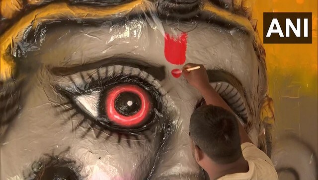 Artisans in Raipur prepare Raavan effigies for the Dussehra festival in Chhattisgarh. ANI Artisans in Raipur prepare Raavan effigies for the Dussehra festival in Chhattisgarh. ANI