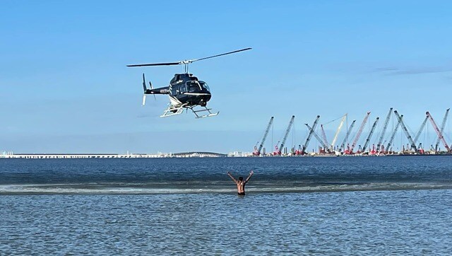 Florida man escapes crime scene by jumping into sea; here's what happened next Florida man escapes crime scene by jumping into sea; here's what happened next