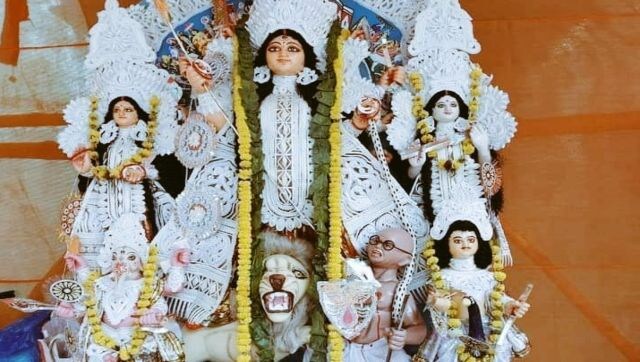 Mahatma Gandhi look-alike as Asura in Kolkata puja pandal stokes controversy