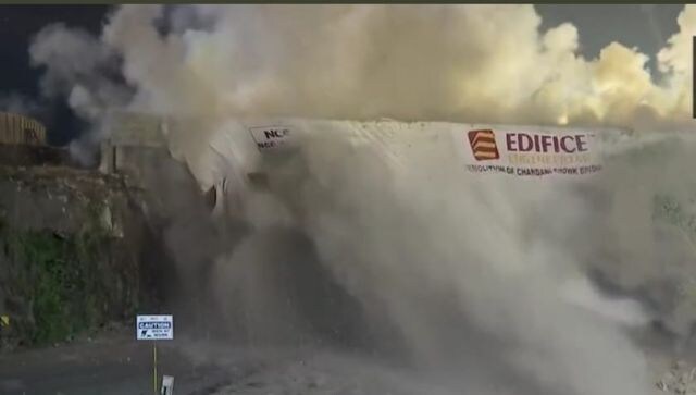 Watch: Chandni Chowk bridge demolished through controlled explosion in Pune