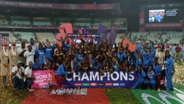 West Indies dethroned Sri Lanka in 2016 to win their second T20 World Cup after Carlos Brathwaite hammered four sixes against Ben Stokes in the final over to take the side home. AFP West Indies dethroned Sri Lanka in 2016 to win their second T20 World Cup after Carlos Brathwaite hammered four sixes against Ben Stokes in the final over to take the side home. AFP