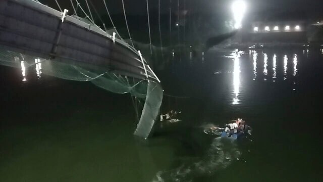 Gujarat: At least 91 killed as 140-year-old bridge collapses in Morbi; IAF, Army and Navy join rescue ops