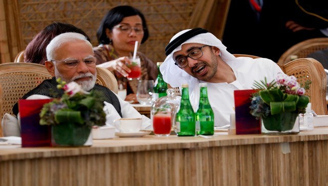 United Arab Emirates Foreign Minister Sheikh Abdullah bin Zayed Al Nahyan talks with Prime Minister Narendra Modi during a leader’s lunch at the G20 summit. Modi on Tuesday acknowledged the role played by the UN. He said, “We should not hesitate to acknowledge that multilateral institutions like the UN have been unsuccessful in addressing global challenges.” AP United Arab Emirates Foreign Minister Sheikh Abdullah bin Zayed Al Nahyan talks with Prime Minister Narendra Modi during a leader’s lunch at the G20 summit. Modi on Tuesday acknowledged the role played by the UN. He said, “We should not hesitate to acknowledge that multilateral institutions like the UN have been unsuccessful in addressing global challenges.” AP
