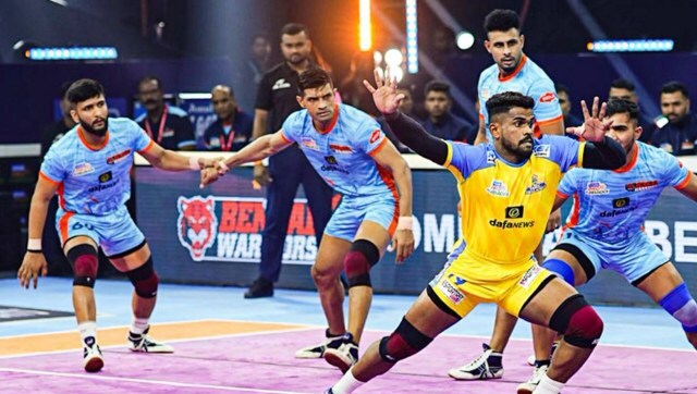 Pro Kabaddi League: U Mumba clinch hard-fought win against Telugu Titans; Warriors, Thalaivas play out 41-41 draw Pro Kabaddi League: U Mumba clinch hard-fought win against Telugu Titans; Warriors, Thalaivas play out 41-41 draw