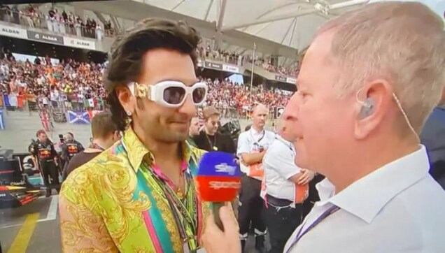 Ranveer Singh's response to F1 journalist who didn't recognise him is winning hearts; watch Ranveer Singh's response to F1 journalist who didn't recognise him is winning hearts; watch