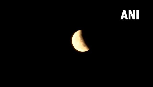 Visuals of the last solar eclipse of the year from Patna. The lunar eclipse began at approximately 2:39 pm and ended at 6:19 pm in India. ANI Visuals of the last solar eclipse of the year from Patna. The lunar eclipse began at approximately 2:39 pm and ended at 6:19 pm in India. ANI