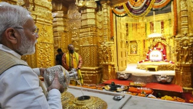 PM Modi visits Somnath Temple in poll-bound Gujarat