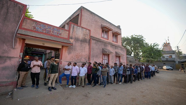 People stand in a queue to cast their votes during the first phase of Gujarat state legislature elections in Limbdi, Gujarat. The first phase of the election was held on Thursday and polling ended at 5 pm recording a voter turnout of 57 per cent, according to the Election Commission. As many as 788 candidates fought for 89 seats in 19 districts. AP People stand in a queue to cast their votes during the first phase of Gujarat state legislature elections in Limbdi, Gujarat. The first phase of the election was held on Thursday and polling ended at 5 pm recording a voter turnout of 57 per cent, according to the Election Commission. As many as 788 candidates fought for 89 seats in 19 districts. AP