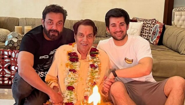 Dharmendra marks his 87th birthday with puja at home, blesses neighbour Ajay Devgn for wishes Dharmendra marks his 87th birthday with puja at home, blesses neighbour Ajay Devgn for wishes