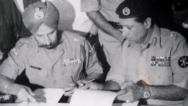 The 1971 war came to an end on 16 December with the surrender of around 93,000 Pakistani soldiers and government officials, led by Lt General AAK Niazi, commander of East Pakistan. This was the largest surrender by an army since World War II, and it led to the creation of Bangladesh. AFP File Photo The 1971 war came to an end on 16 December with the surrender of around 93,000 Pakistani soldiers and government officials, led by Lt General AAK Niazi, commander of East Pakistan. This was the largest surrender by an army since World War II, and it led to the creation of Bangladesh. AFP File Photo