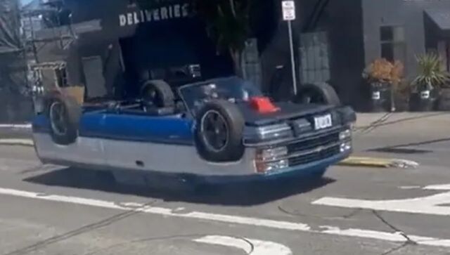 Video of 'upside down' car driving on streets goes viral; internet left confused