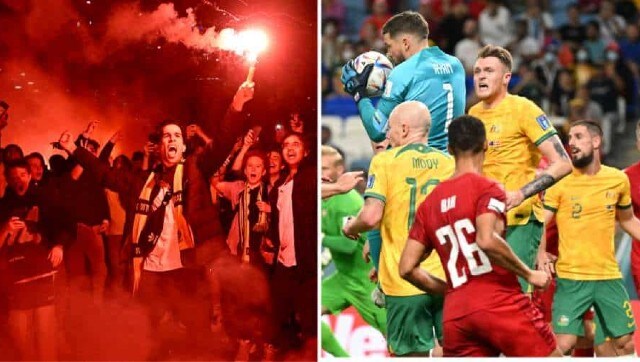 FIFA World Cup: Fans in Melbourne burst into celebrations as Australia reach knockout stage after 16 years FIFA World Cup: Fans in Melbourne burst into celebrations as Australia reach knockout stage after 16 years