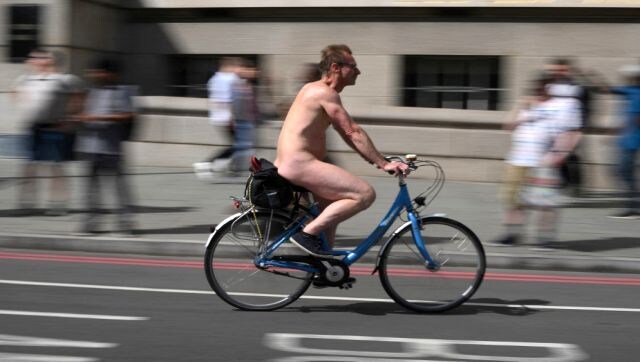 Baring it All: A cyclist takes part in the World Naked Bike Ride in central London, on 11 June. Participants ride naked on various routes across London to protest against the global dependency on oil and celebrate body freedom. AFP Baring it All: A cyclist takes part in the World Naked Bike Ride in central London, on 11 June. Participants ride naked on various routes across London to protest against the global dependency on oil and celebrate body freedom. AFP