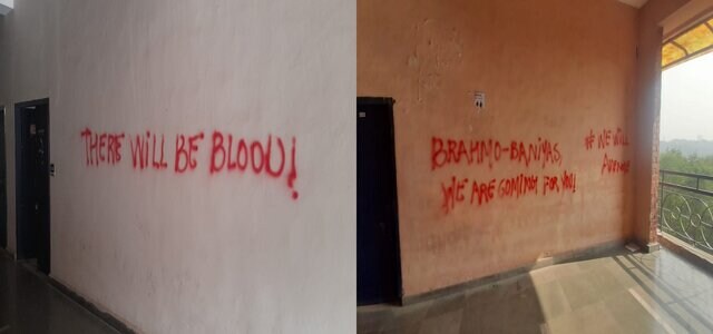 'Leave India, there will be blood': JNU walls defaced with anti-Brahmin slogans