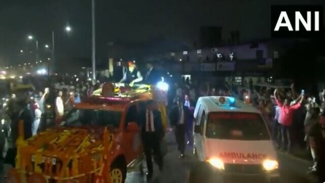 WATCH: PM Modi's convoy stops to make way for ambulance during Ahmedabad roadshow WATCH: PM Modi's convoy stops to make way for ambulance during Ahmedabad roadshow