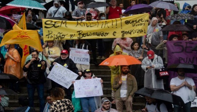 Street rallies were held in numerous cities and towns. According to BBC, crowds in the country’s largest city, São Paulo, were seen chanting slogans such as ‘Prison for Bolsonaro’. AFP Street rallies were held in numerous cities and towns. According to BBC, crowds in the country’s largest city, São Paulo, were seen chanting slogans such as ‘Prison for Bolsonaro’. AFP