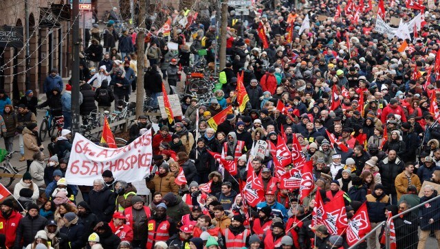 The trade unions in a joint statement said, “Now, the government finds itself with its back to the wall.” They added, “Everyone knows that raising the retirement age only benefits employers and the wealthy,” according to Wion. AP The trade unions in a joint statement said, “Now, the government finds itself with its back to the wall.” They added, “Everyone knows that raising the retirement age only benefits employers and the wealthy,” according to Wion. AP