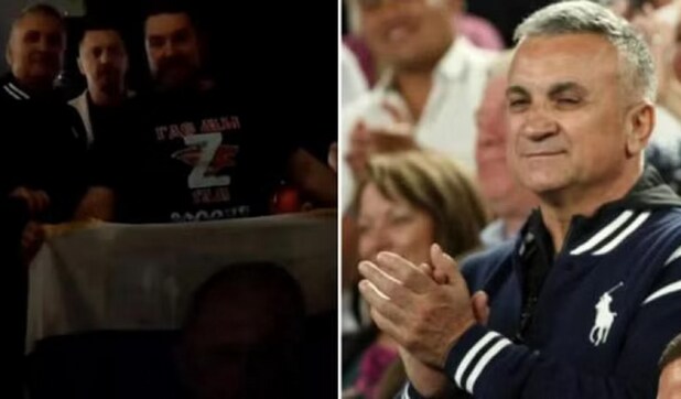 Australian Open: Novak Djokovic's father poses with pro-Russia fans, creates controversy Australian Open: Novak Djokovic's father poses with pro-Russia fans, creates controversy